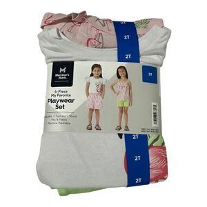 Member's Mark Girl's Infant/Toddler 4 Piece My Favorite Mix & Match Playwear Set
